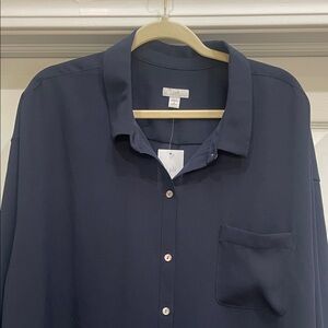J. Jill Navy Blue Blouse Size 3X